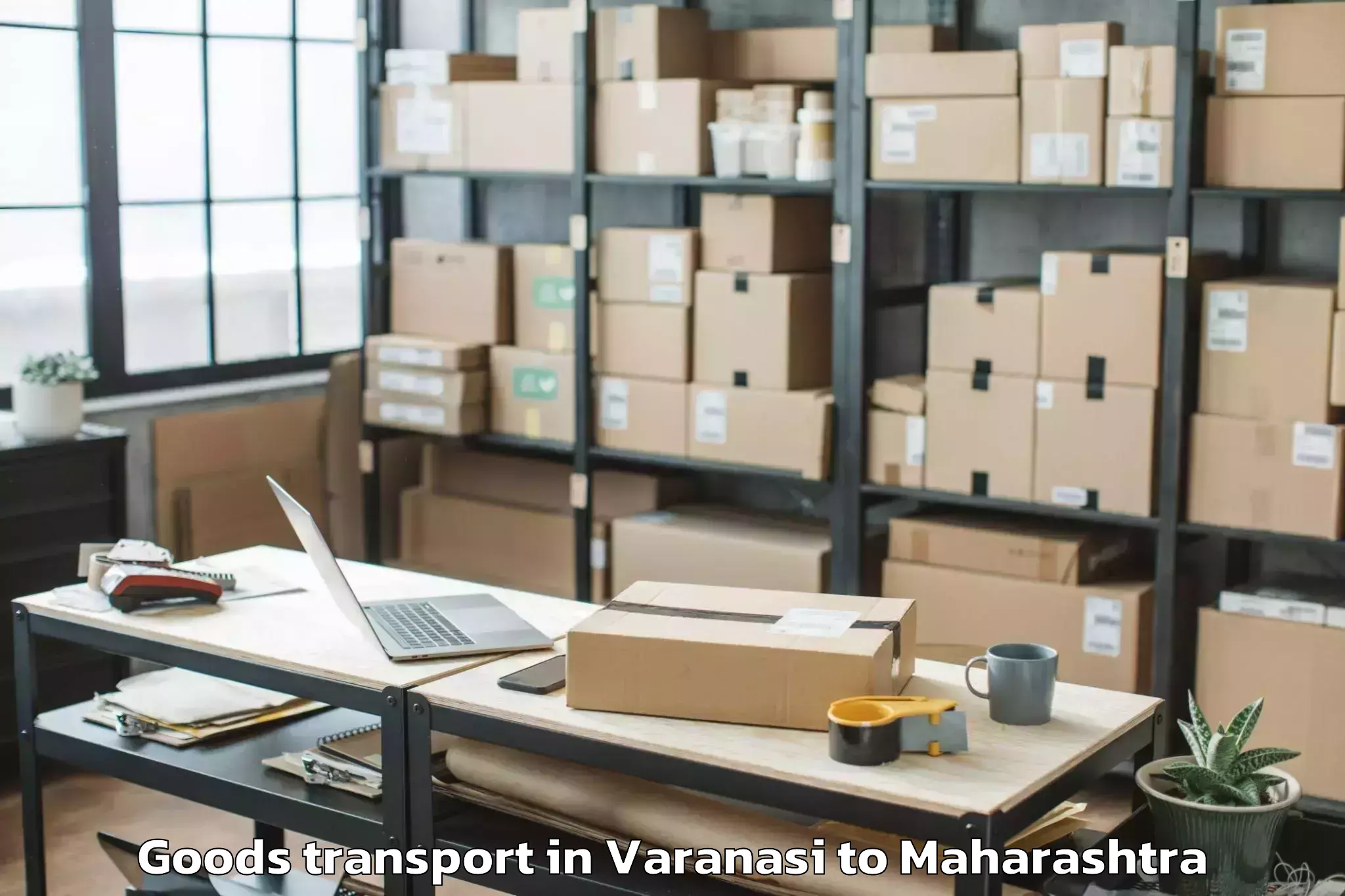 Trusted Varanasi to Khamgaon Goods Transport